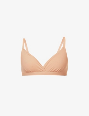 Skims Fits Everybody High-neck Stretch-woven Body In Clay