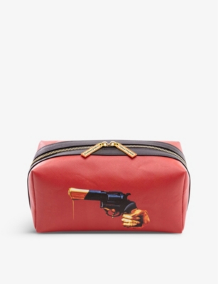 Seletti Wears Toilerpaper Revolver Faux-leather Wash Bag