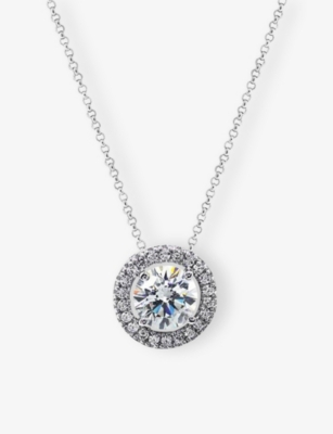 Carat London Womens Silver Gwen Sterling-silver And Cubic Zirconia Necklace