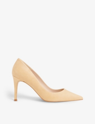 Whistles Womens Tan Corie Pointed-toe Suede Courts