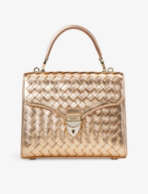 ASPINAL OF LONDON WOMENS ASPINAL OF LONDON MAYFAIR MEDIUM LEATHER TOP-HANDLE BAG 