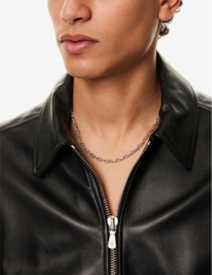 SERGE DENIMES MENS DYNASTY RHODIUM-PLATED 925 STERLING-SILVER CHAIN NECKLACE 