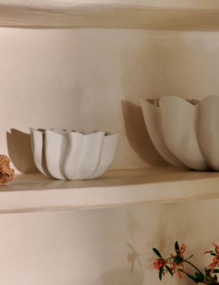 Ferm Living Off White Nium Stoneware Bowl 36cm